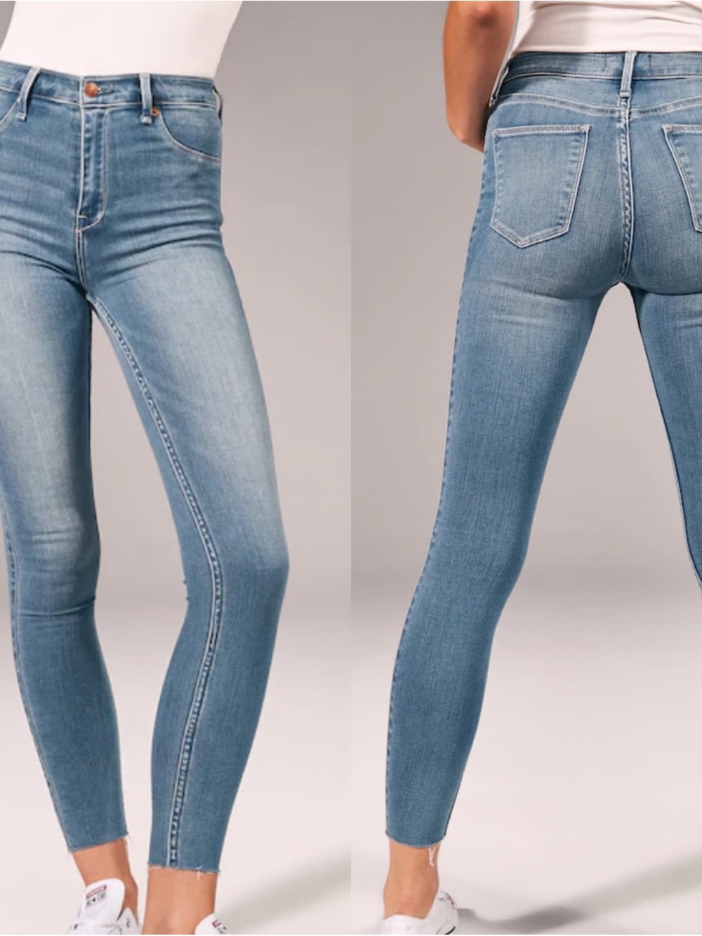 Abercrombie & Fitch| Simone High-Rise Med Wash Denim Skinny Jean Leggings Sz 30